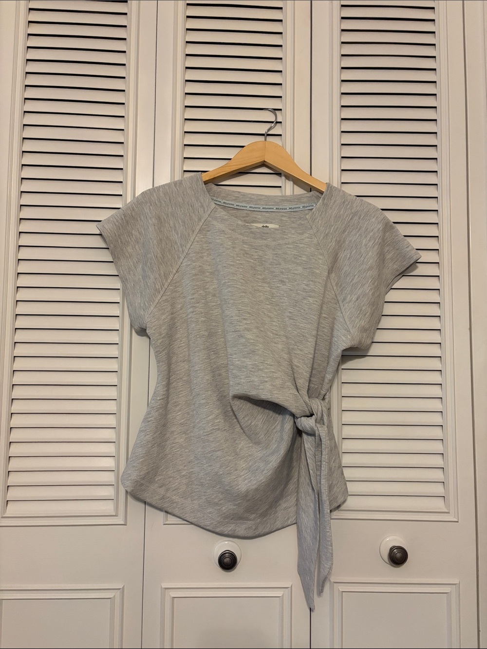 Daily Practice Gray Side-Tie Women's Top